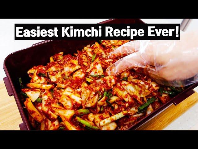 The Easiest Kimchi Ever! Cabbage Kimchi