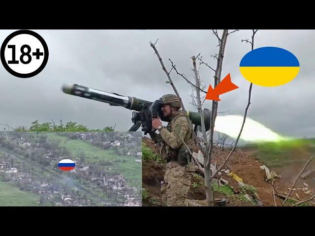 Ukraine war footage: FGM-148 Javelin DESTROYS Russian tank!!