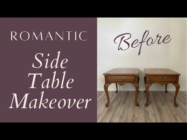 Side Table Flip | Romantic Style side table furniture flip using Lily Moon Paint