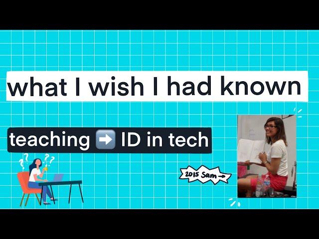 what I wish I knew when transitioning from teaching to instructional design #instructionaldesign