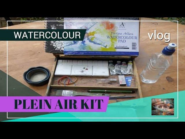 Plein air kit for painting out with watercolour.