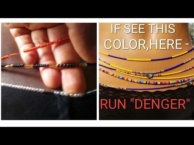 "RUN"IF YOU SEE THIS COLOR OF WAIST BEADS ON ANY WOMAN WAIST.