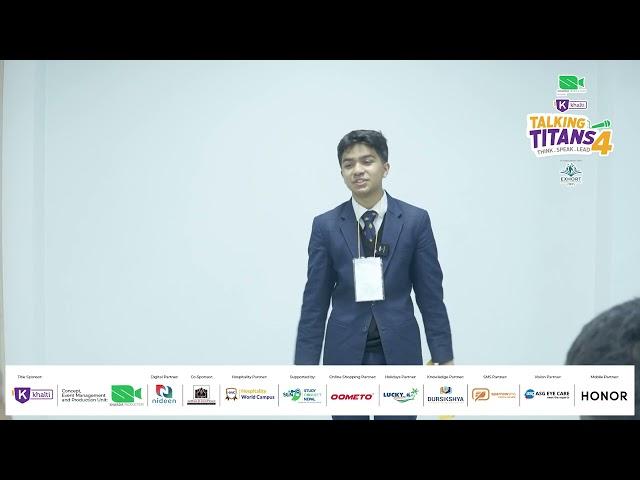 2310 Aarohan Poudel  | Biggest Speaking Challenge in Nepal - Talking Titans 4