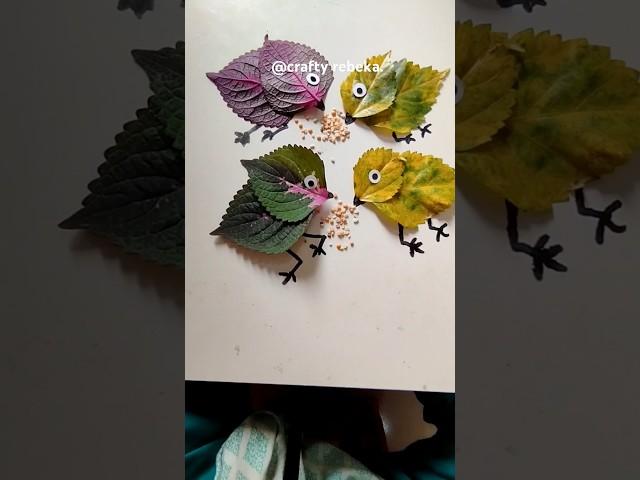 How to make leaf craft chicks#art #shots #reels #crafty rebeka#leaf craft#papercraft