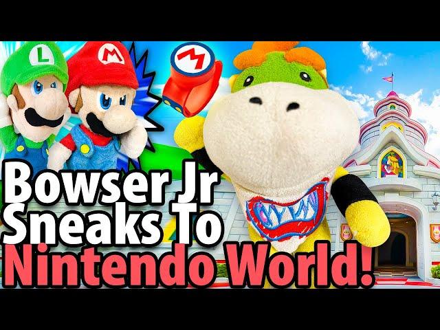 Crazy Mario Bros: Bowser Jr Sneaks To Nintendo World!