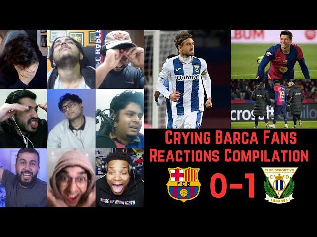 Crying BARCA Fans Reactions to BARCELONA 0-1 LEGANES | La Liga GW 17 | 16-12-2024