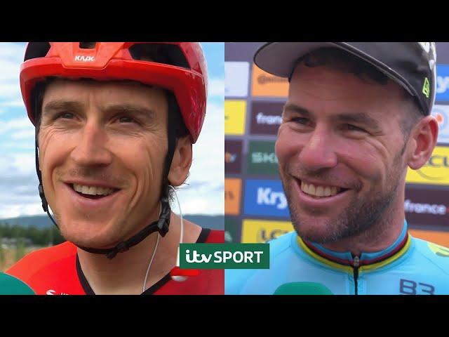 Mark Cavendish after winning his 35th Tour de France stage | ITV Sport