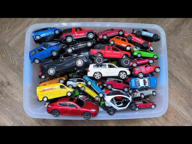 Box Full of Model Cars - Audi, BMW, Mini,Toyota, Porsche, Lada, Renault, Chevrolet, Land Rover ...