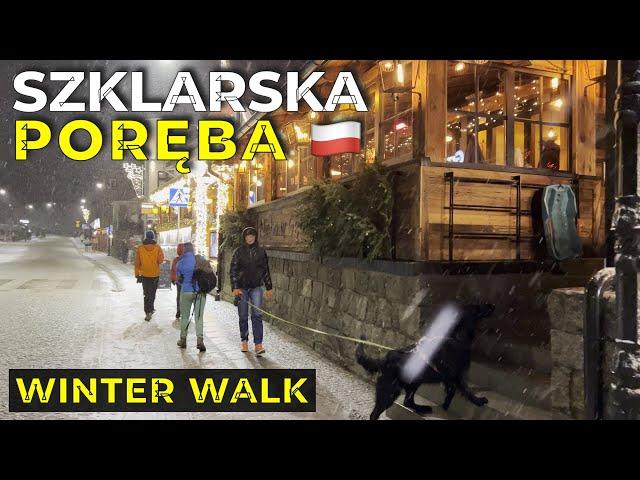 Feel the Magic of Christmas in Szklarska Poręba Poland - Winter Night Walking Tour 4k!