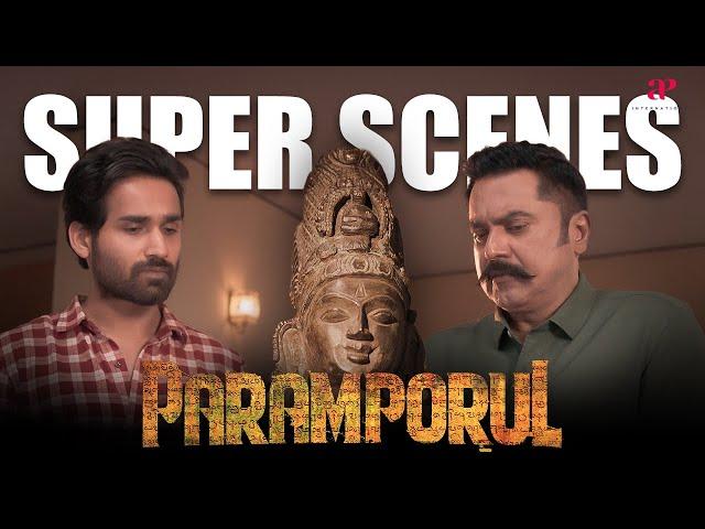 "நிஜமாலே இந்த சிலைகளாம் 100 கோடிக்கு போகுதா ?" | Paramporul Super Scenes | Sarathkumar | Amitash