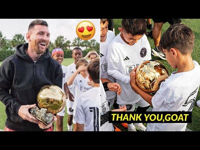 Kids Reactions After Messi Gave Them His Ballon D’Or