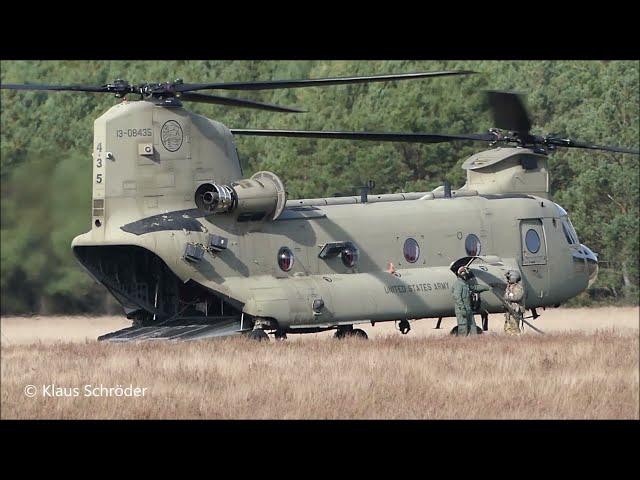 CH-47 Chinook Landung, Betankung und Start TrÜbPl Klietz