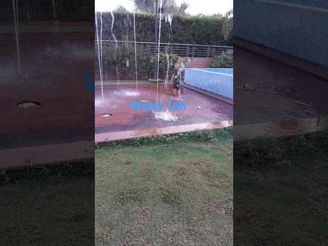 enjoy  time #play with friends #water fall#