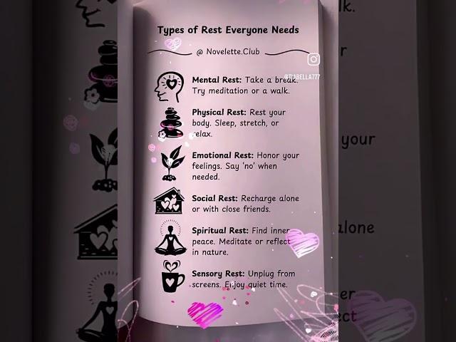Types of rest everyone needs