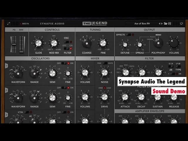 Synapse Audio The Legend Synthesizer - Best Analog Emulation?