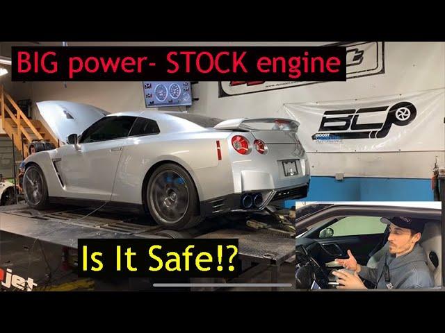 Stock Engine GTR with bigger turbos- How much power and is it safe?