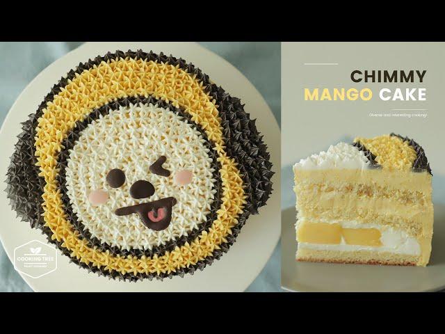 방탄소년단 BT21 치미 망고 케이크 만들기 : BTS Jimin CHIMMY Mango Cake Recipe : マンゴーケーキ | Cooking tree