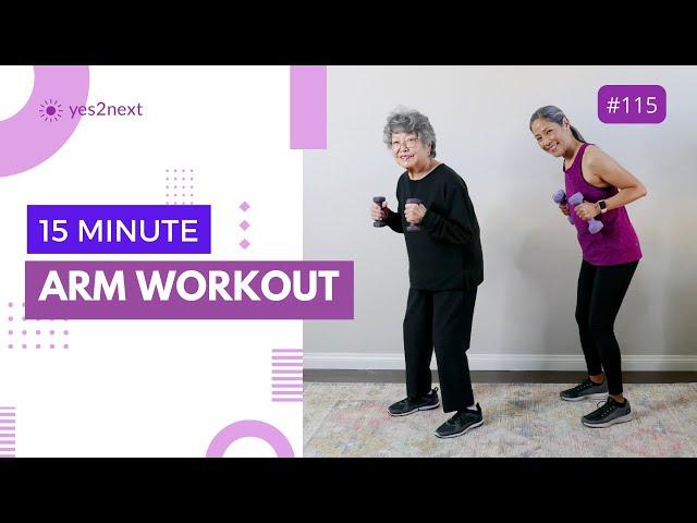 15 min SEATED OR STANDING ARM WORKOUT for Beginners, Seniors