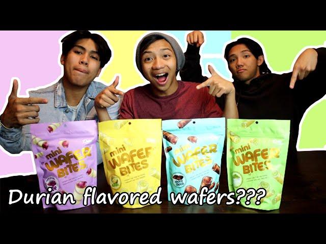 Do DURIAN Snacks Taste Good? | Deka Mini Wafer Bites Snack Taste Test and Review