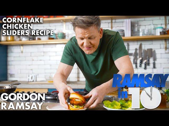 Gordon Ramsay Makes Spicy Cornflake Chicken Sliders in Under 10 Minutes