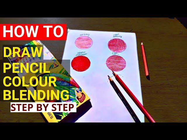 How to draw pencil colour blending | Step by Step |