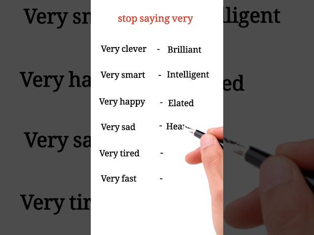 Stop saying very #english #vocabuaryimprove #shortsfeed #learnenglish #englishlearning #shortsviral