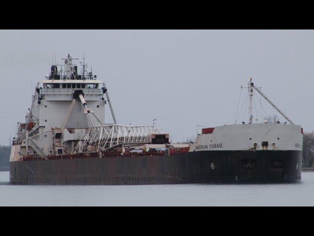 American Courage - The Vessel Flys by the Piers Of St. Clair.