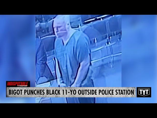 Black 11-Year-Old Harassed & PUNCHED By Racist Outside Police Station