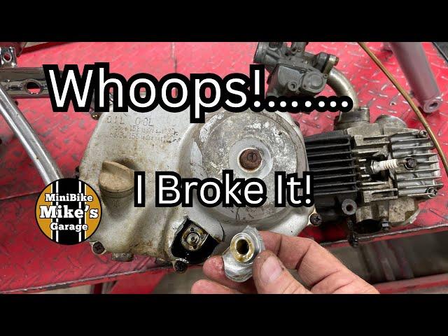 Honda CT70 K1 - video #2,  disassembly…..and broken parts.