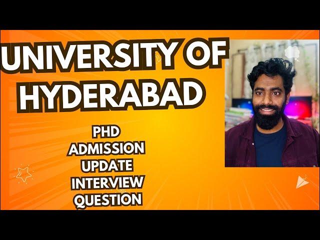 Phd admission process, interview question #universityofhyderabad #uoh #uohdiaries