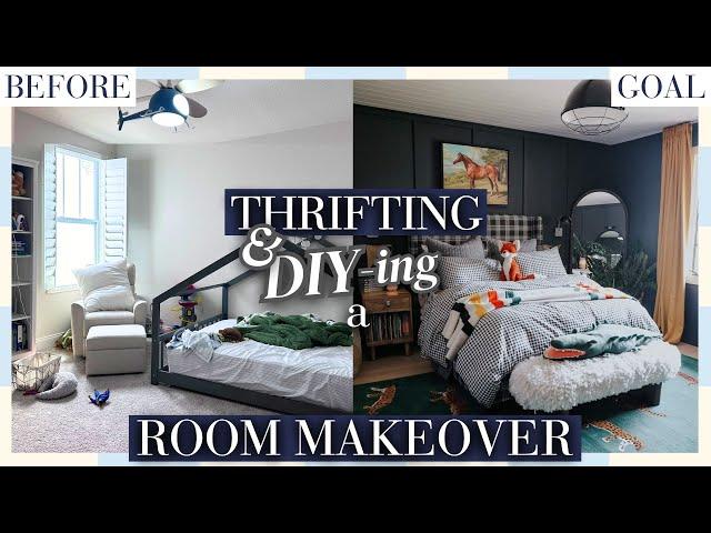 My first THRIFTED ROOM MAKEOVER!  EXTREME DIY Bedroom Transformation on a Budget! Part 1