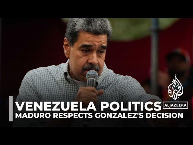 Venezuela politics: Maduro respects Gonzalez's decision to exile in Spain