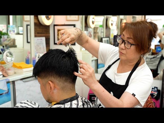  Fade Style at the Traditional Barbershop "Riyo Asa" in Tokyo.