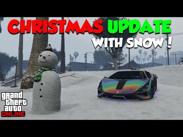 GTA ONLINE CHRISTMAS SNOW STREAM! Christmas Update is Live