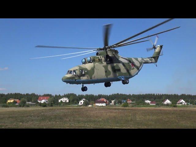 Лихой взлёт вертолёта Ми-26. Запуск ВСУ, запуск двигателей, прогрев, взлёт. Mi-26 helicopter takeoff