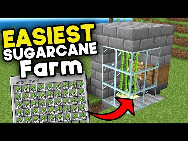 Easiest Sugarcane Farm Minecraft Bedrock 1.21