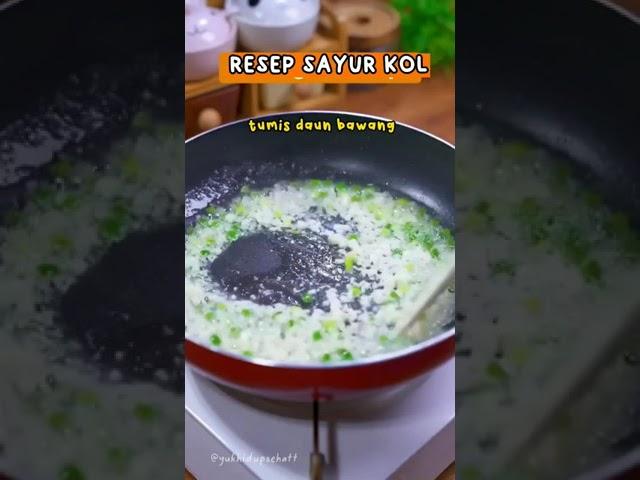 MASAK RESEP SAYUR KOL SIMPEL, ENAK BANGET #shorts #cooking #diet #health #recipes