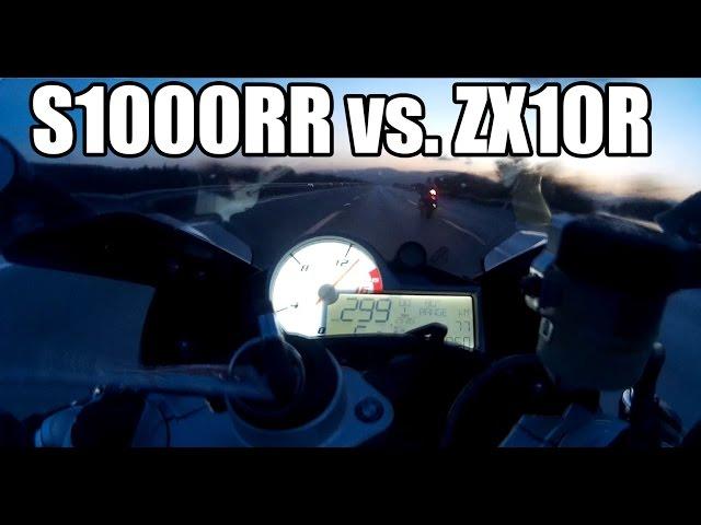 BMW S1000RR (2016) vs. KAWASAKI ZX10R (2016) | 299km/h | top speed | #turkishriders