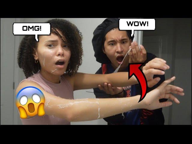 MY SKIN IS PEELING OFF MY BODY PRANK ON BOYFRIEND!!