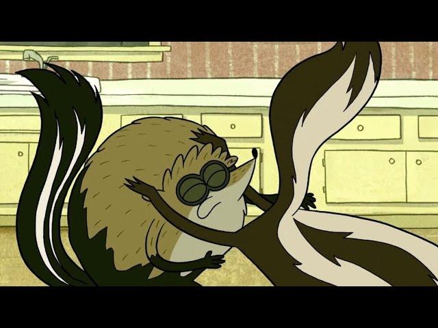 Rigby Gets Sprayed by a Wereskunk [HD] - Skunked