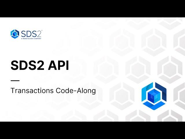 SDS2 2021 API: Transactions Code-Along