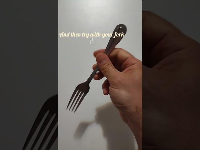 If you can spin a fork , you are a genius! #shorts #genius #funn