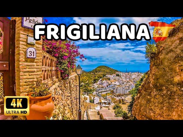 [4K] FRIGILIANA - The Most Beautiful and Well-preserved White Village in Andalusia - Málaga, Spain