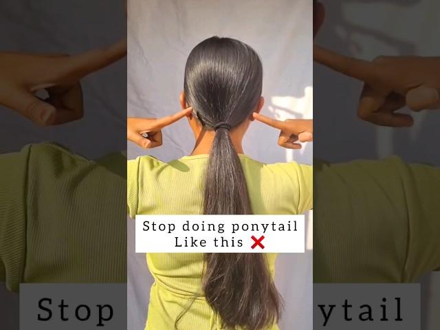 try this easy ponytail hairstyle hack with pencil/#hairstyle #hair #hairtutorial #shorts #ponytail