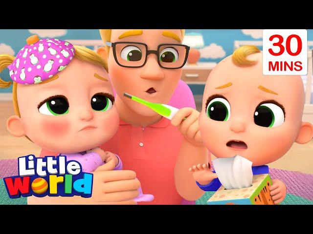 Sick Song | Nina And Nico + More Kids Songs & Nursery Rhymes by Little World