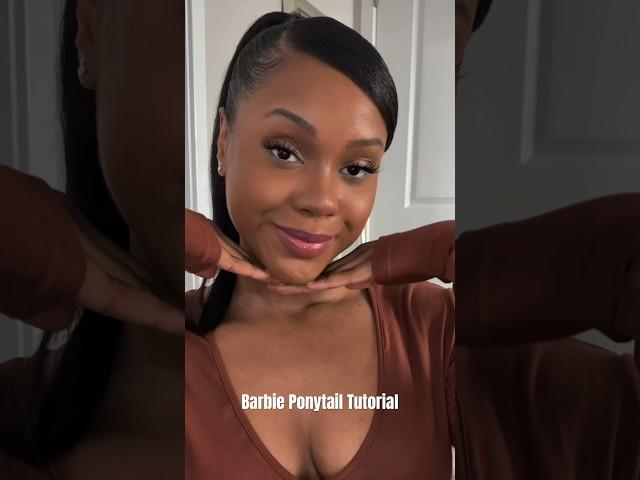 Barbie ponytail tutorial #hairtutorial #naturalhair #ponytailhairstyle #shorts