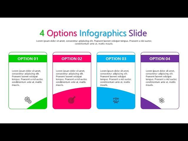 Create 4 Options Infographic Slide In Powerpoint