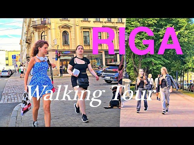 RIGA. Walking tour 4K. Old Riga.