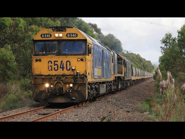 HEAVY AND SLOW GRAIN TRAIN - Australia's Portland Branchline