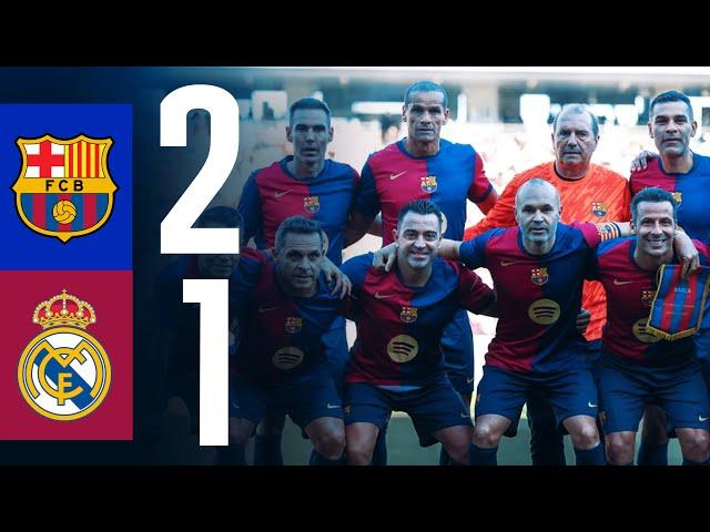 HIGHLIGHTS | BARÇA LEGENDS 2 vs 1 REAL MADRID LEGENDS | XAVI & INIESTA BACK in BLAUGRANA  